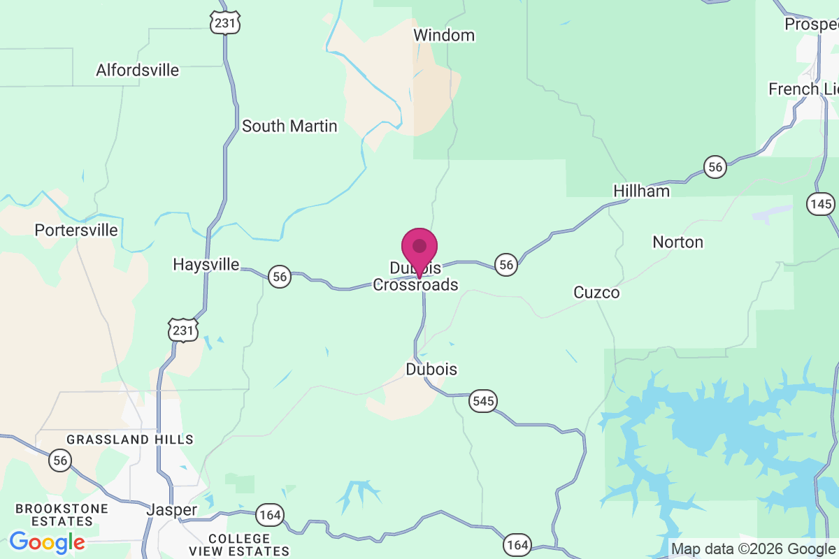 Dubois Crossroads map