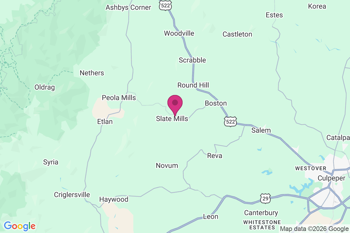 Slate Mills map