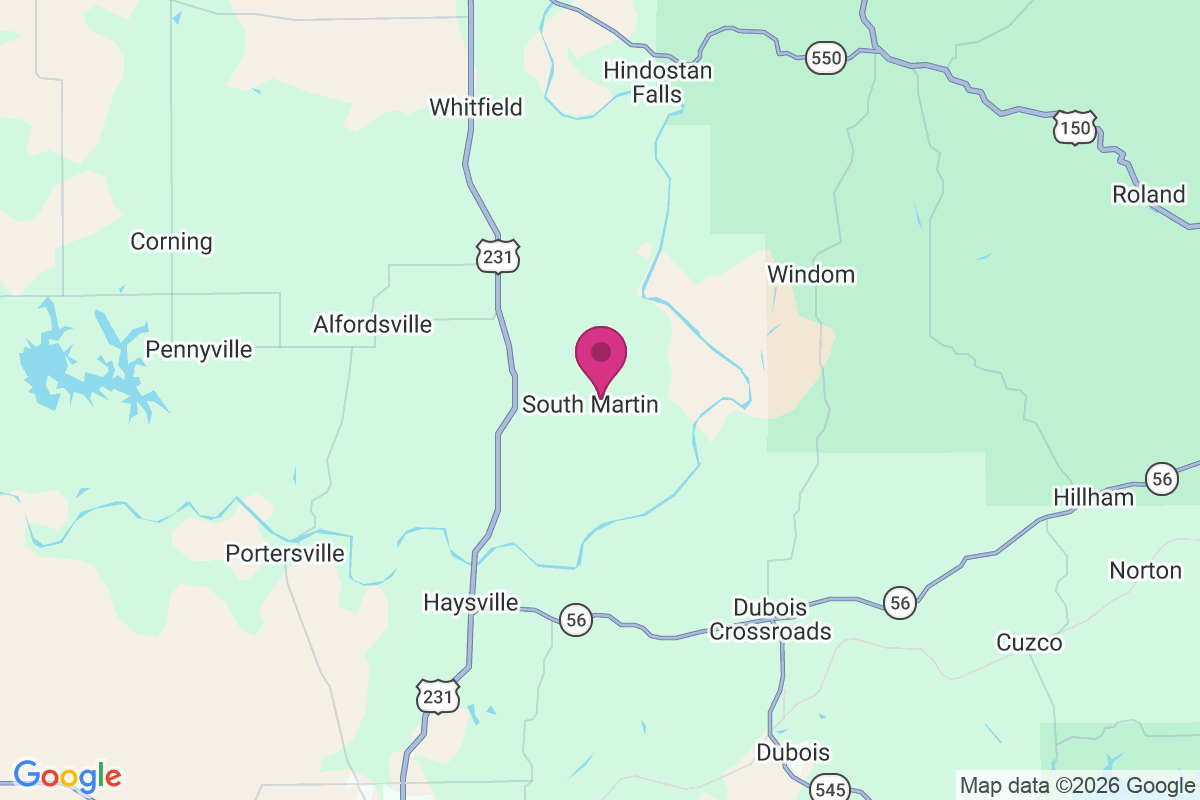 South Martin map
