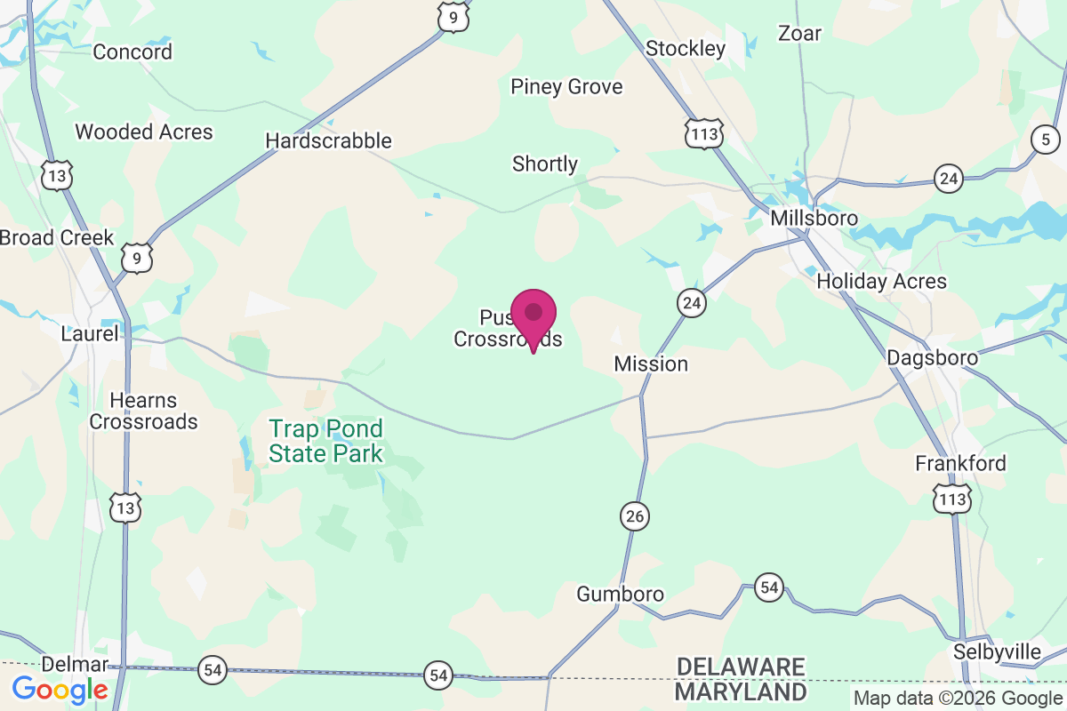 Pusey Crossroads map