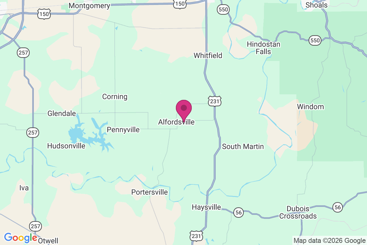 Alfordsville map