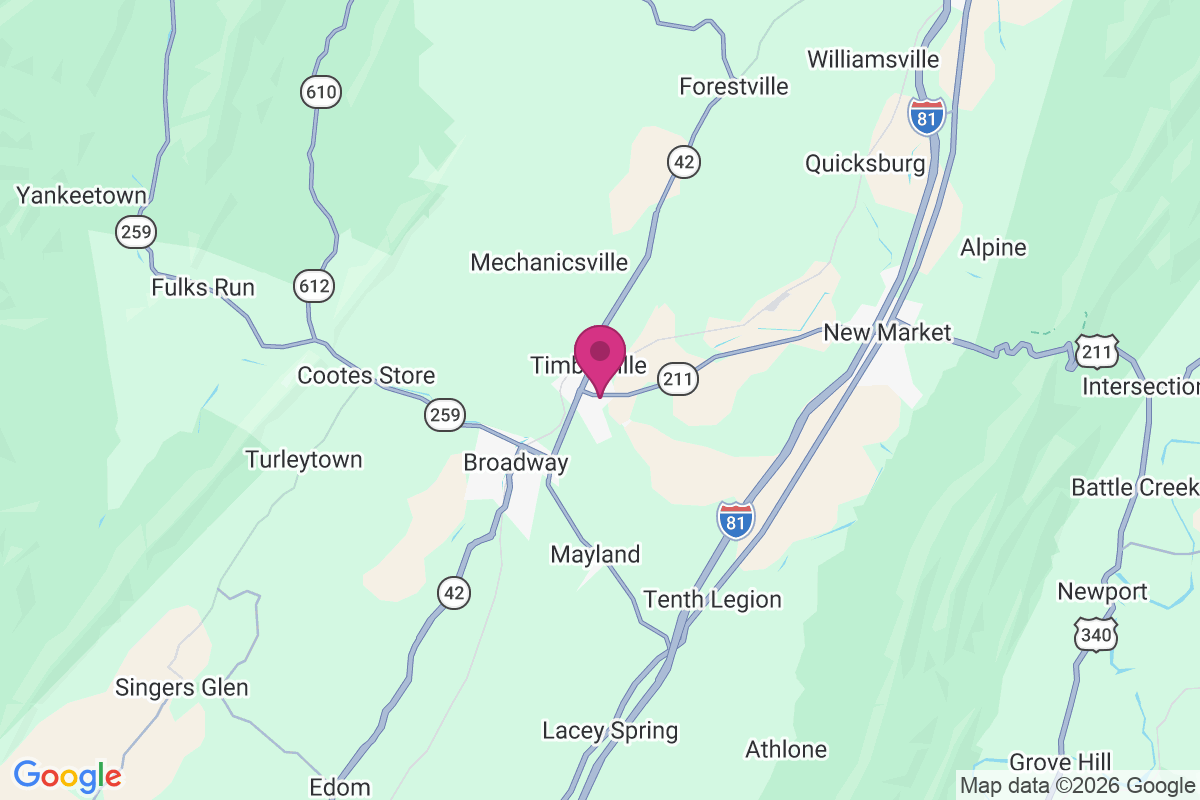 Timberville map