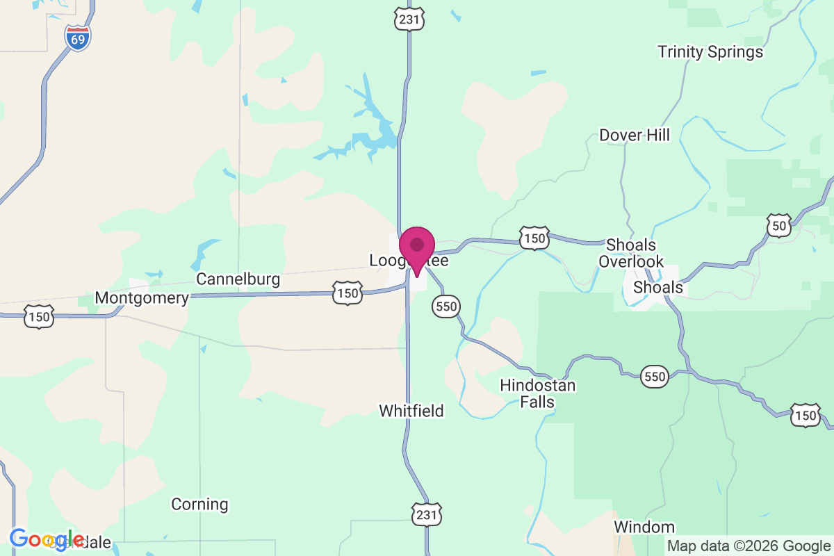 Loogootee map