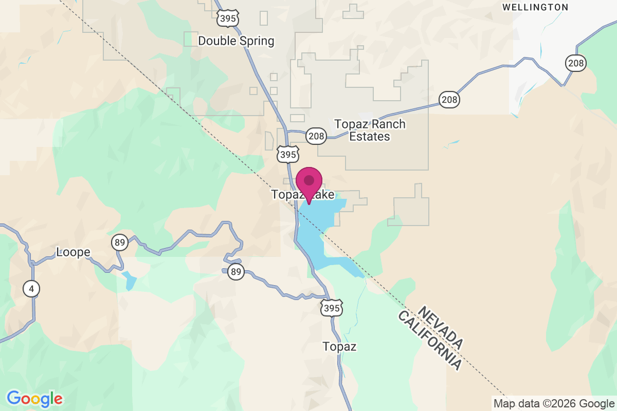 Topaz Lake map