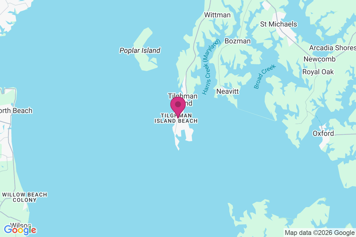 Tilghman Island Beach map