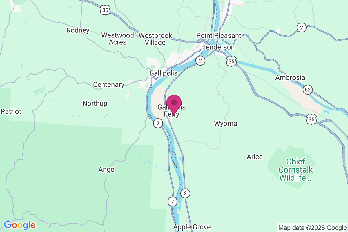 Gallipolis Ferry map