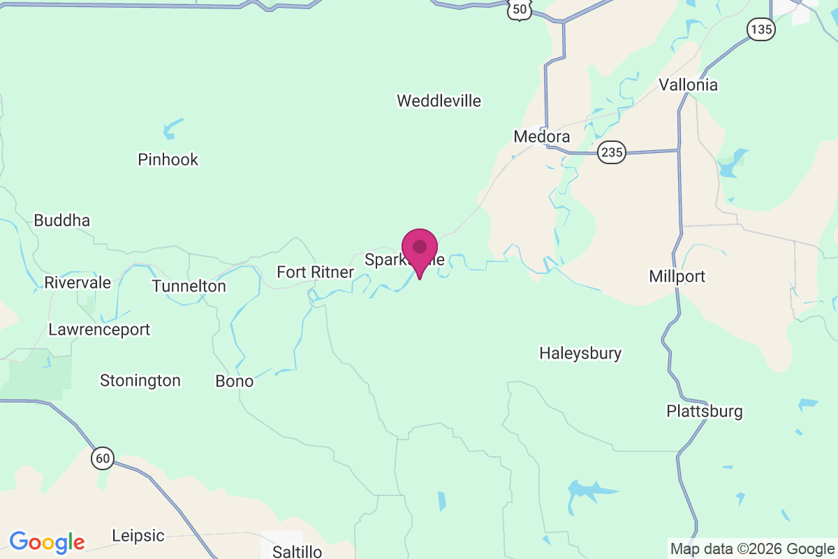 Sparksville map