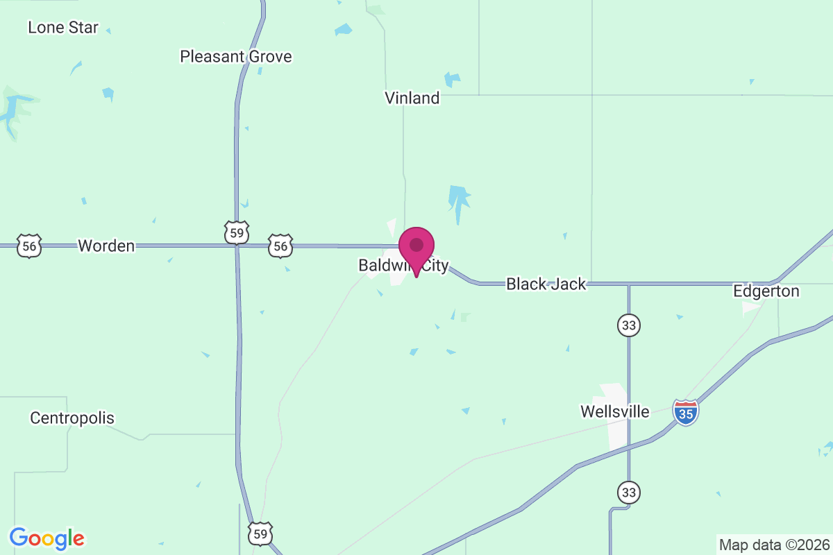 Baldwin City map