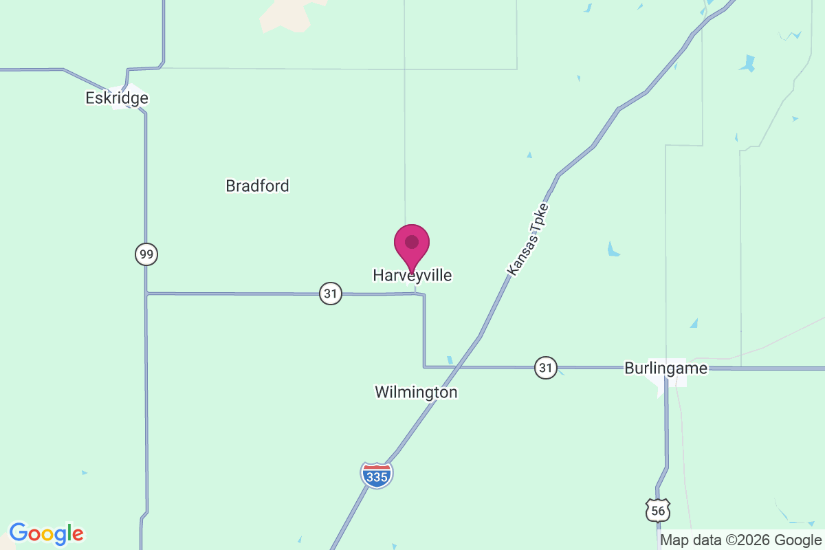 Harveyville map
