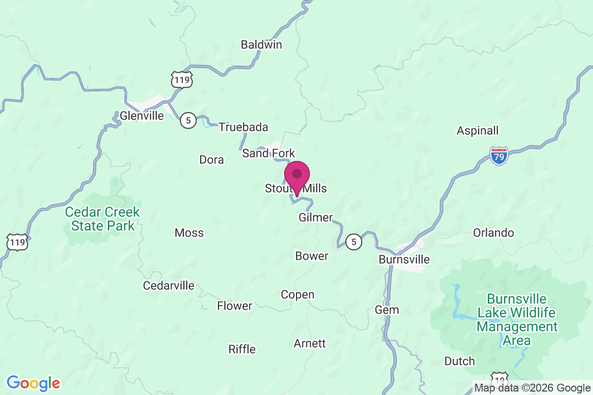 Stouts Mills map