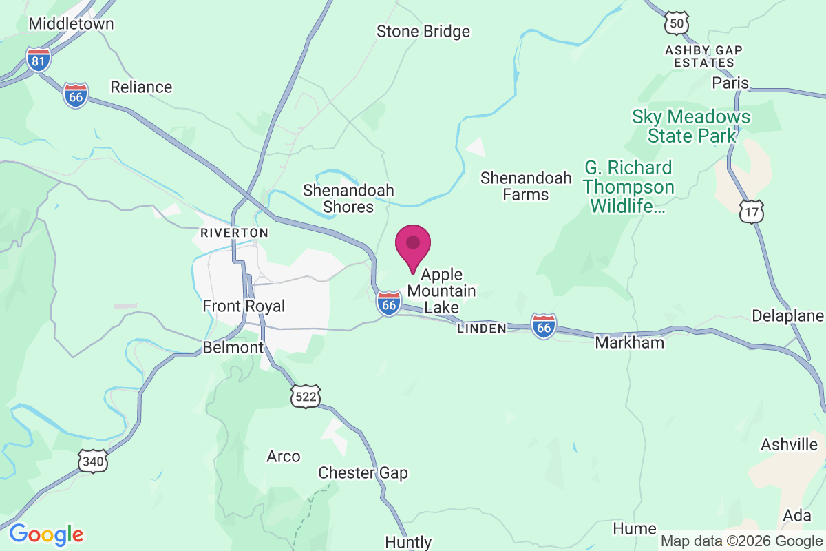 Apple Mountain Lake West map
