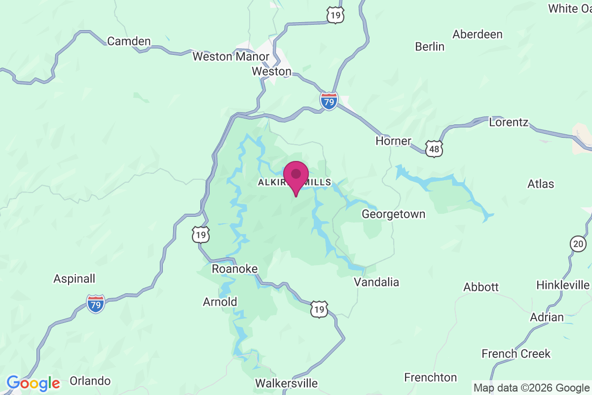 Alkires Mills map
