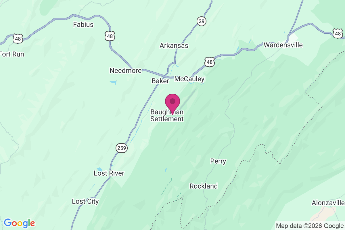 Baughman Settlement map