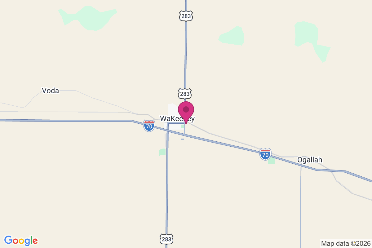 WaKeeney map