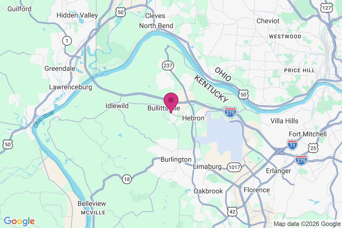 Bullittsville map