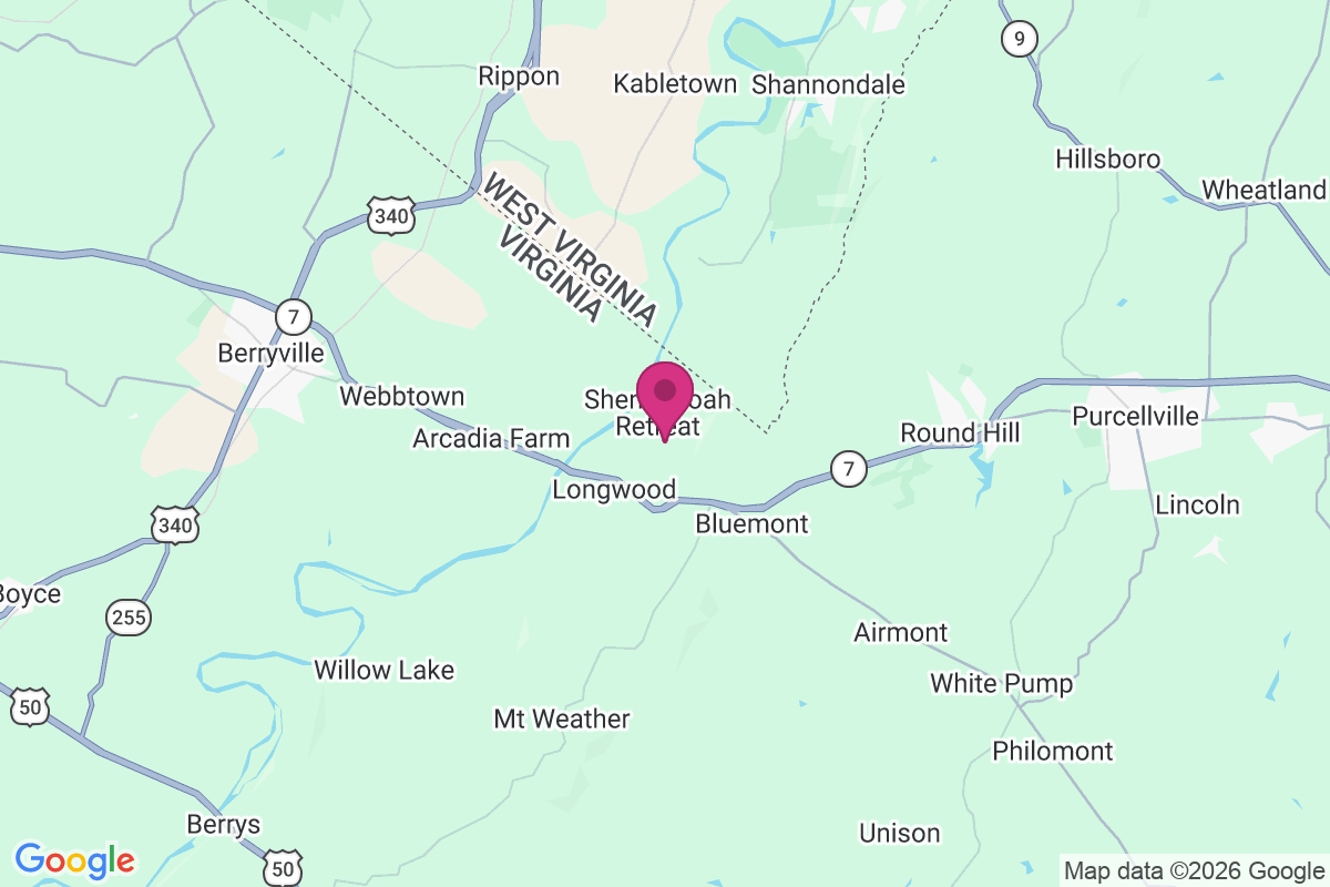 Shenandoah Retreat map