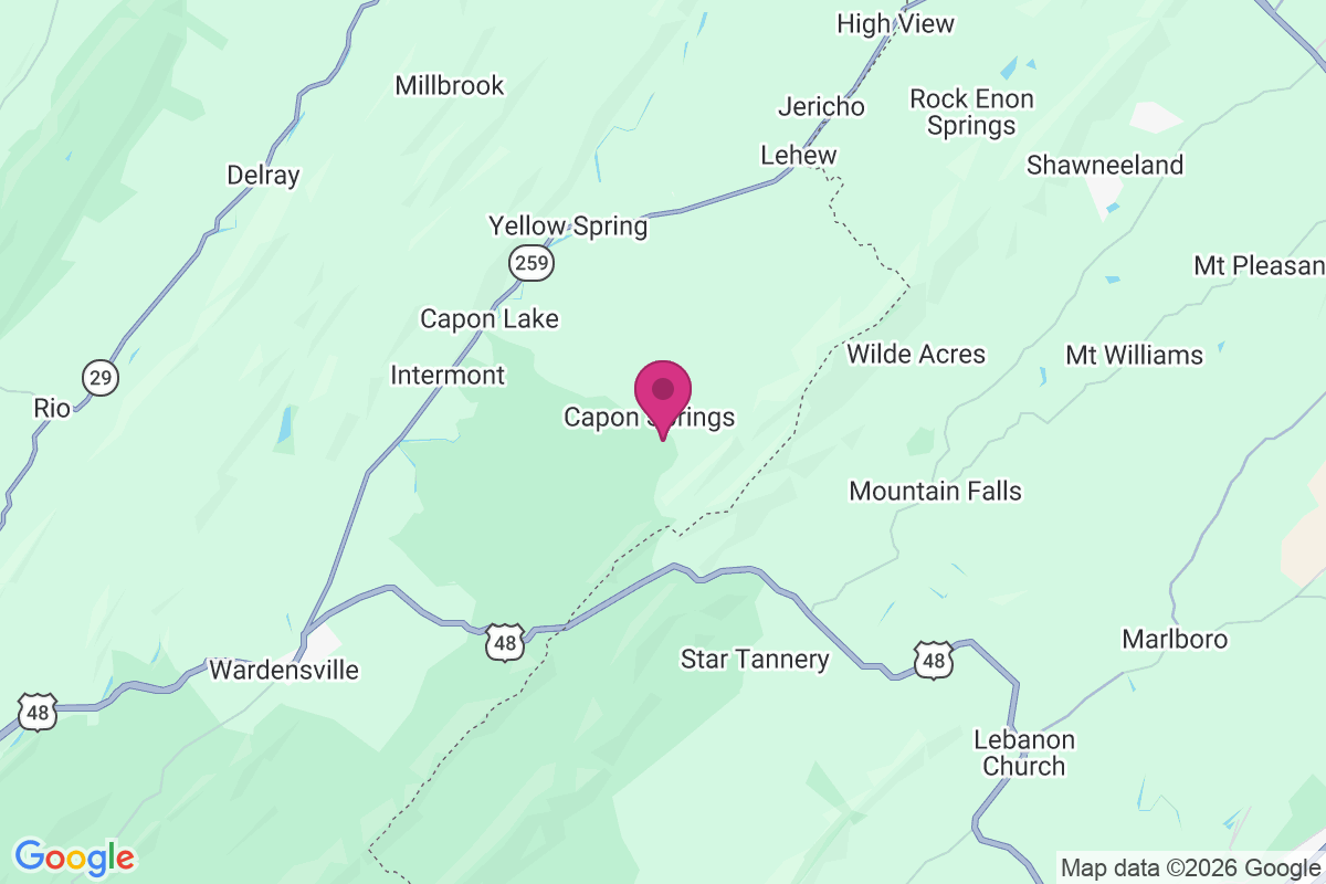 Capon Springs map