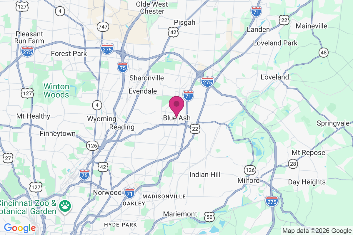 Blue Ash map