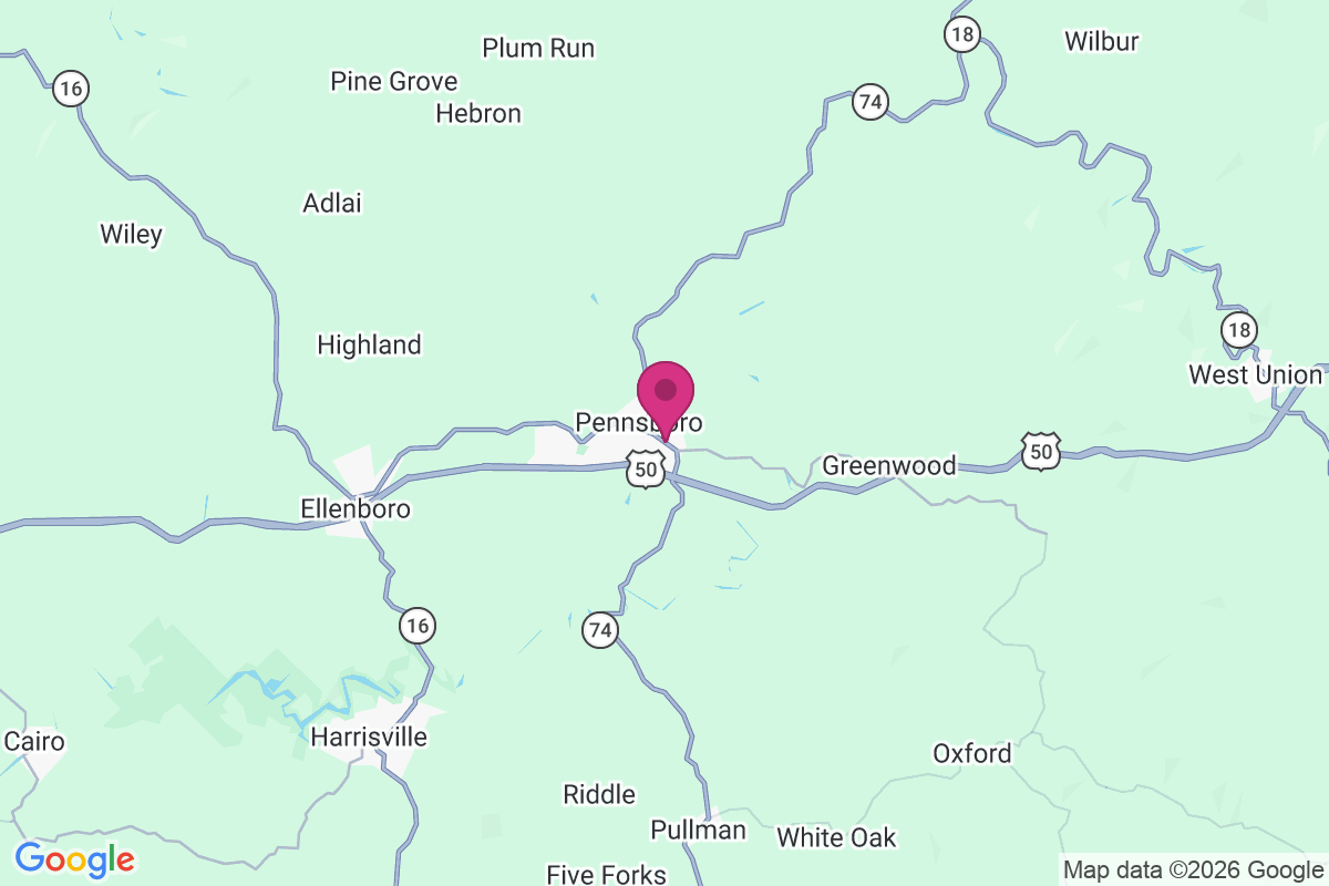 Pennsboro map