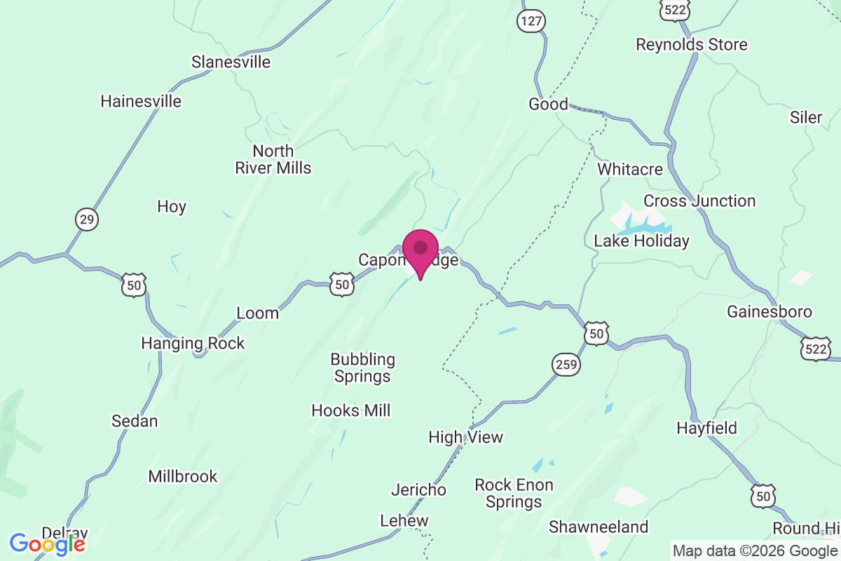 Capon Bridge map