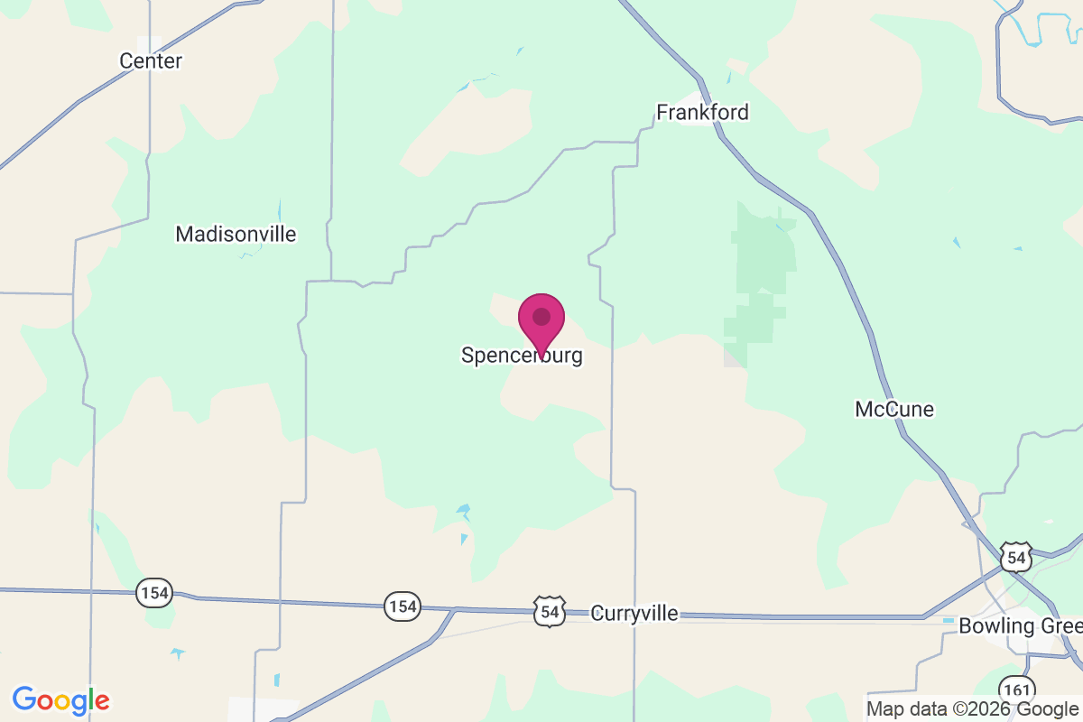 Spencerburg map