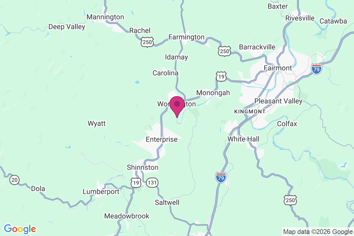 South Worthington map