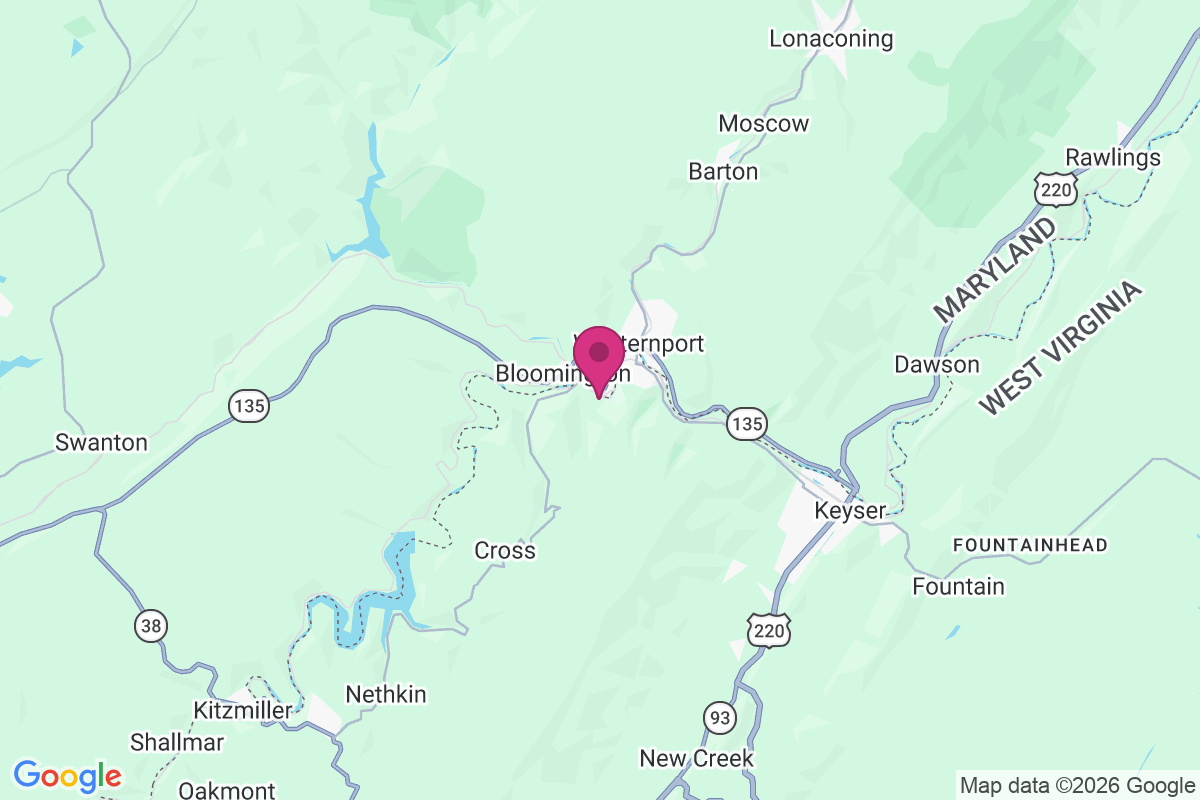 West Virginia Central Junction map