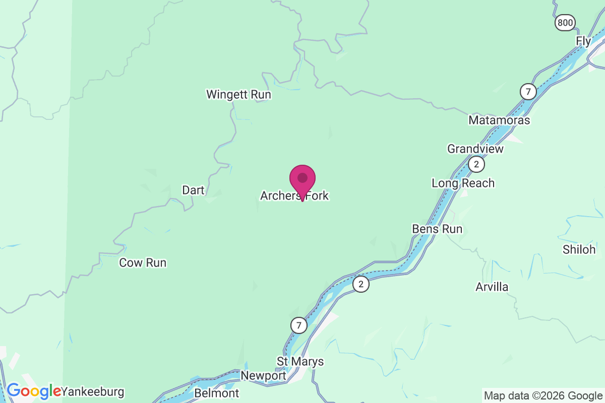 Archers Fork map