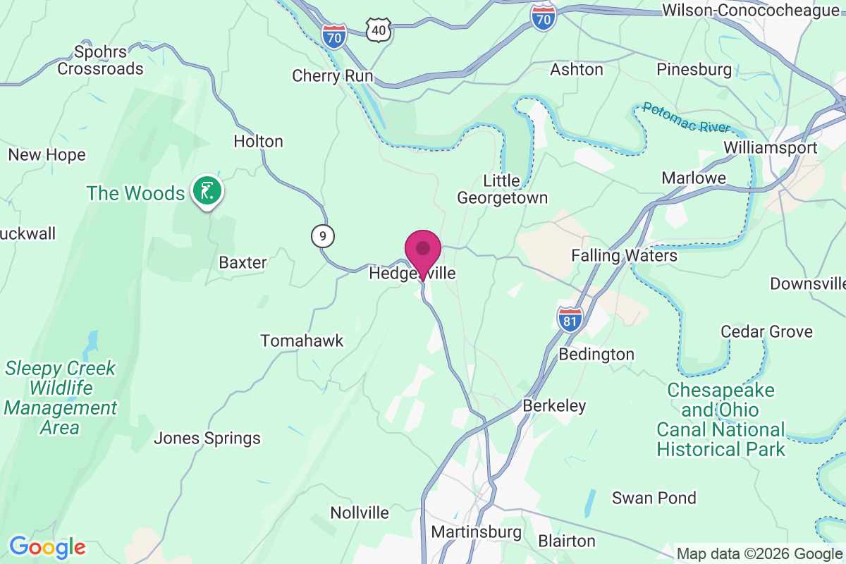 Hedgesville map