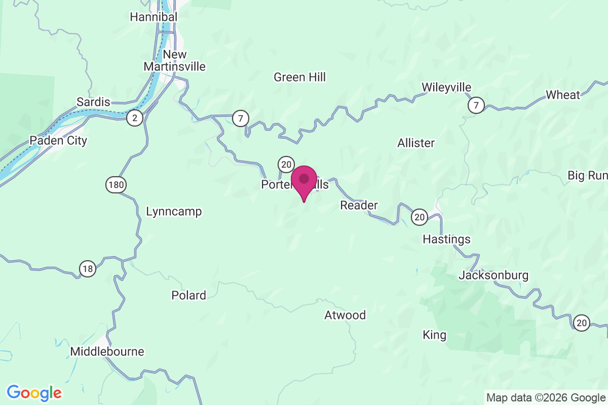Porters Falls map