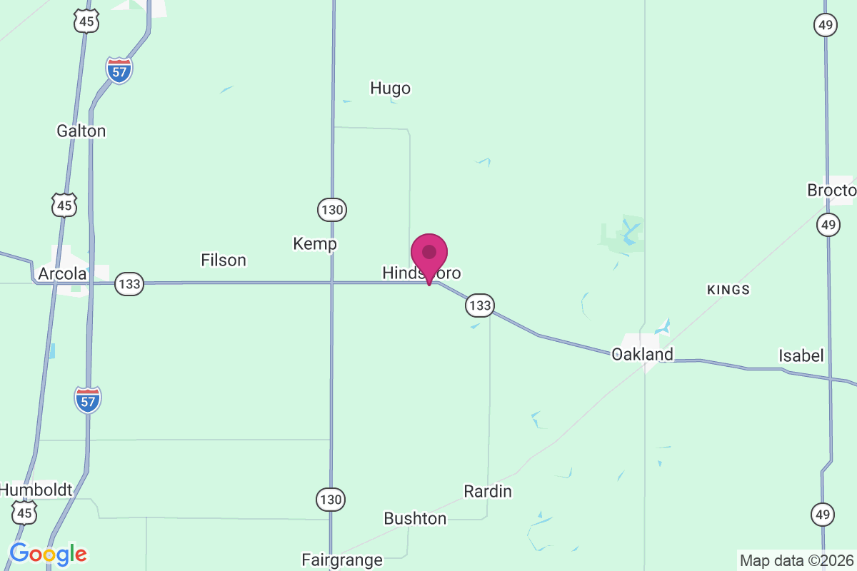 Hindsboro map