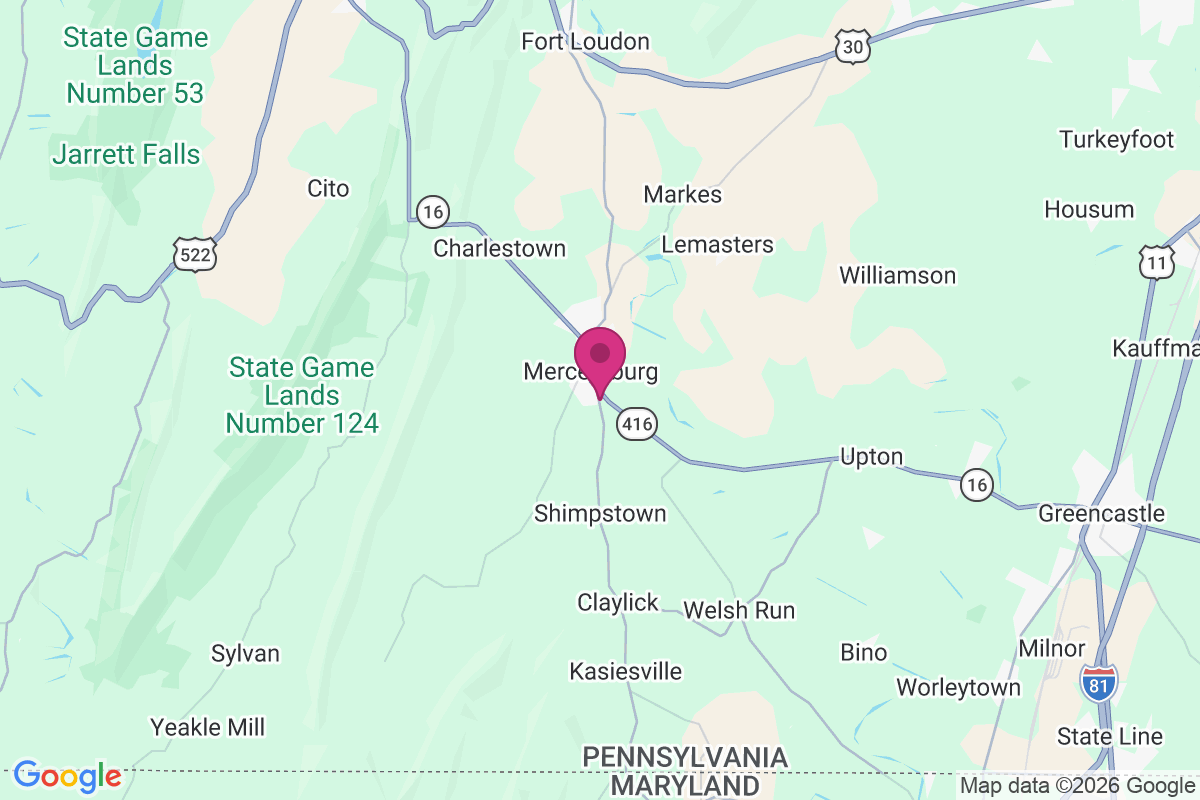 Mercersburg map