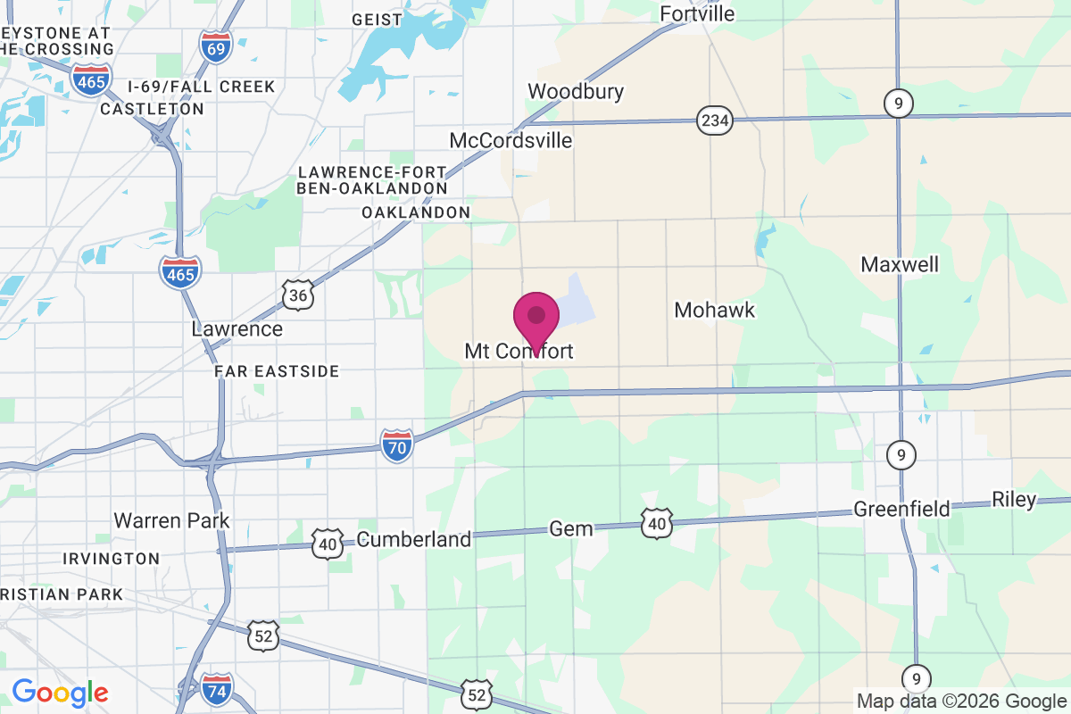 Mount Comfort map