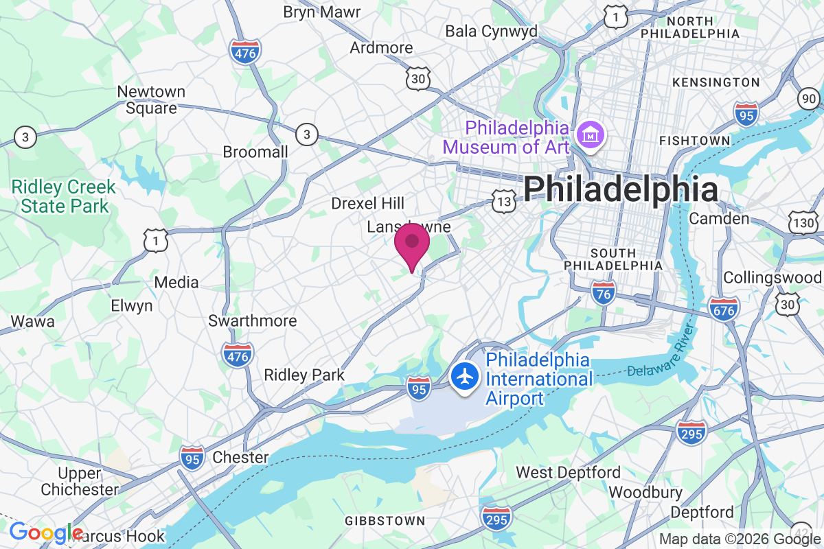 Upper Darby map