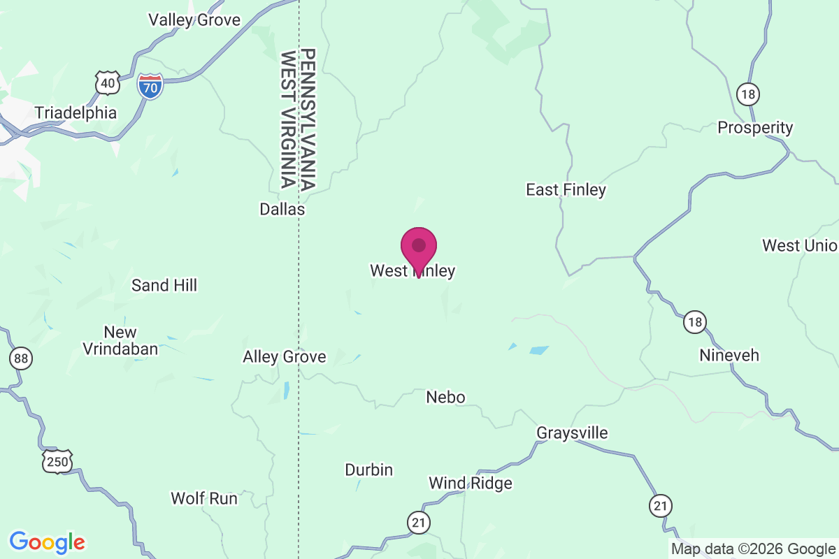 West Finley map