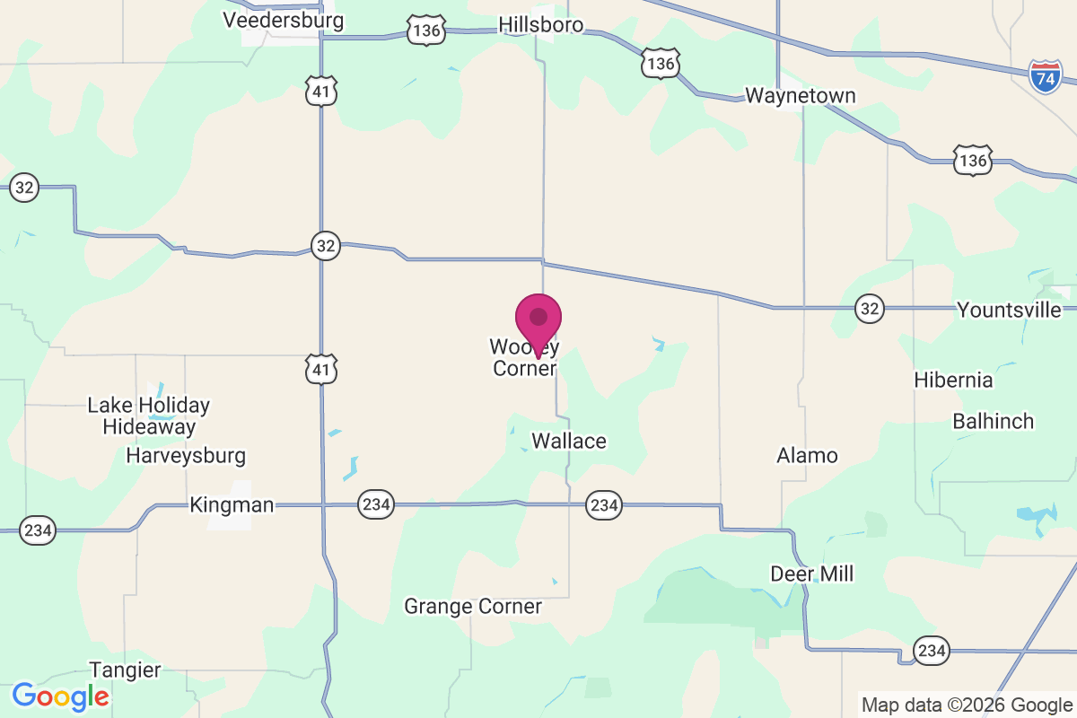 Wooley Corner map