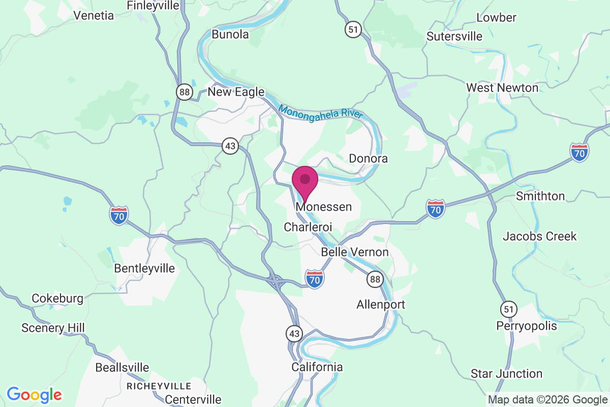North Charleroi map