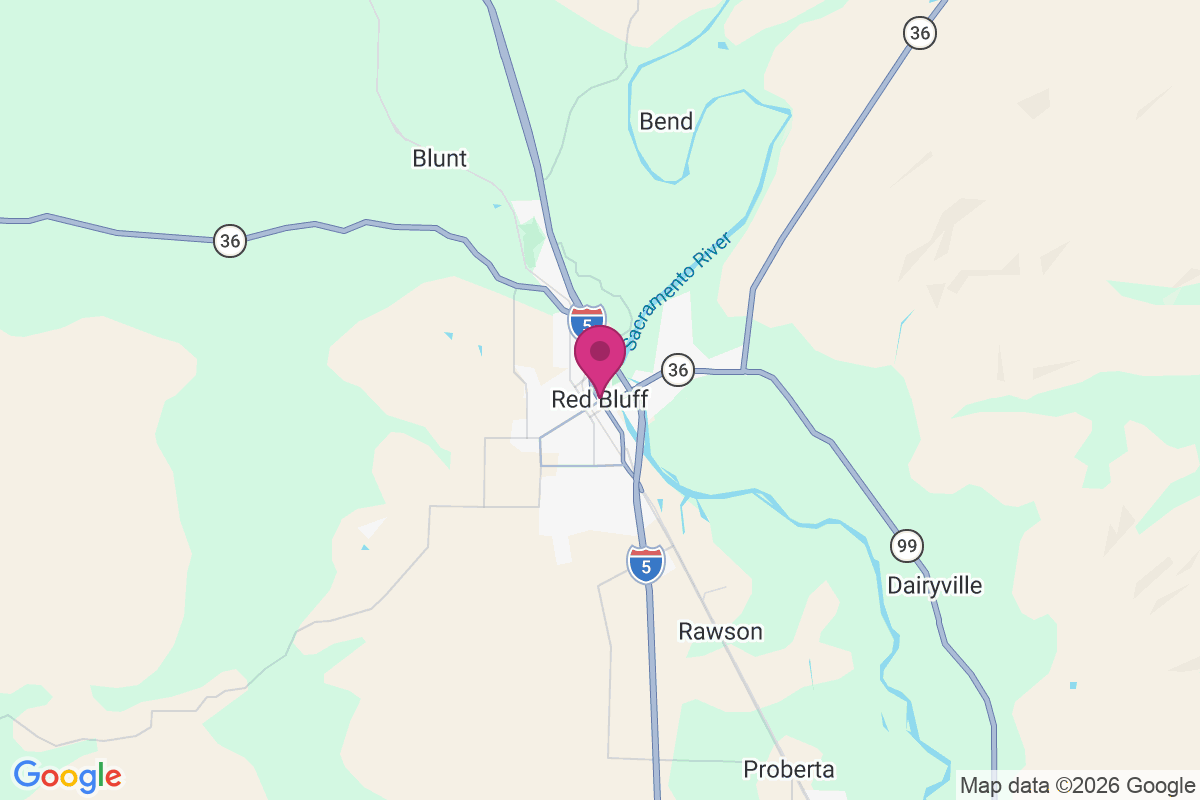 Red Bluff map