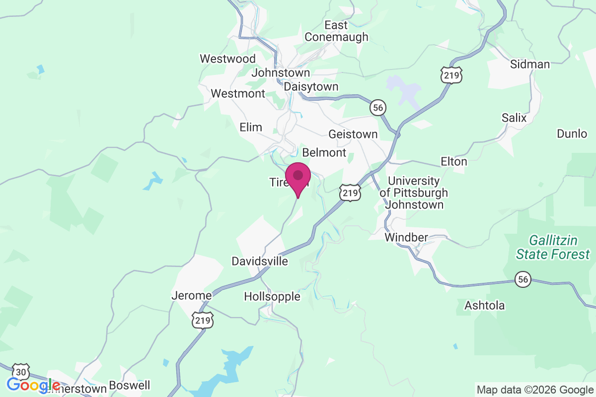 Tire Hill map