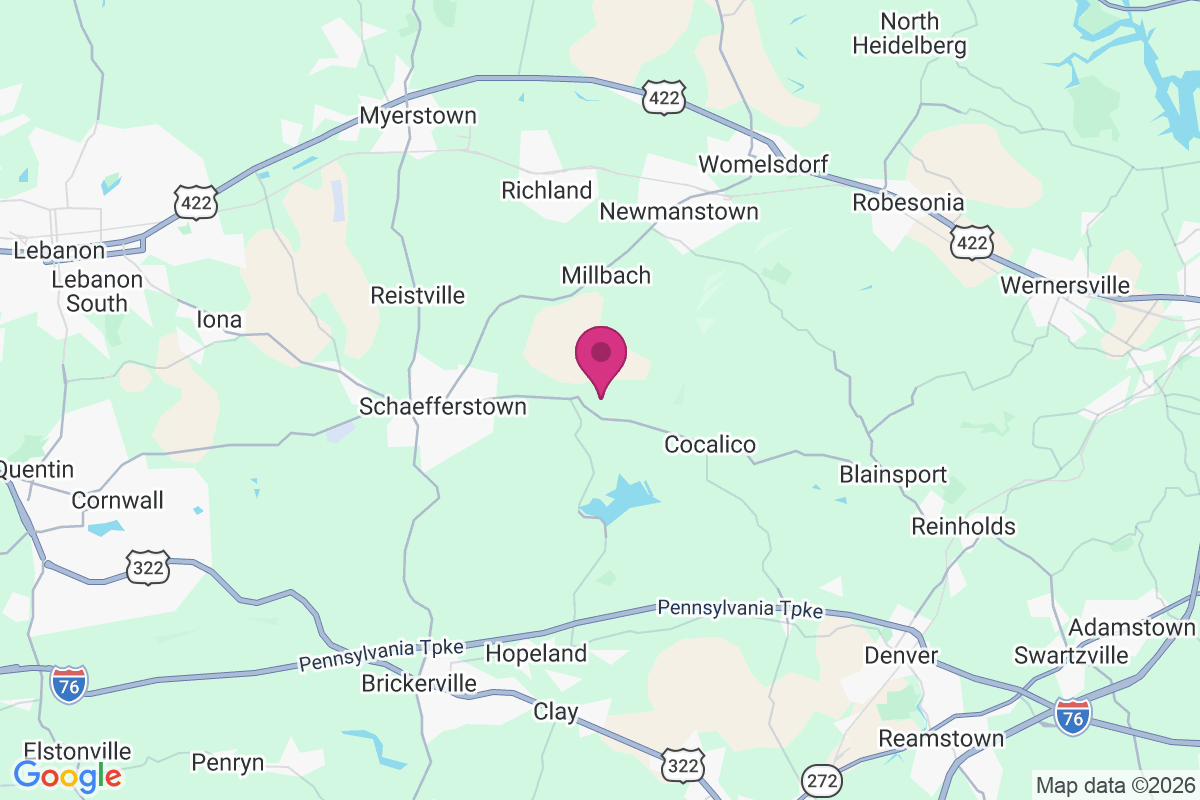 Kleinfeltersville map
