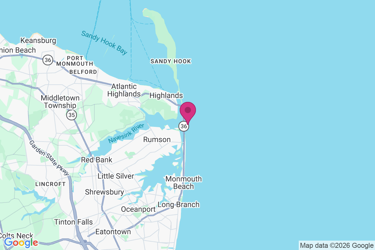 Navesink Beach map