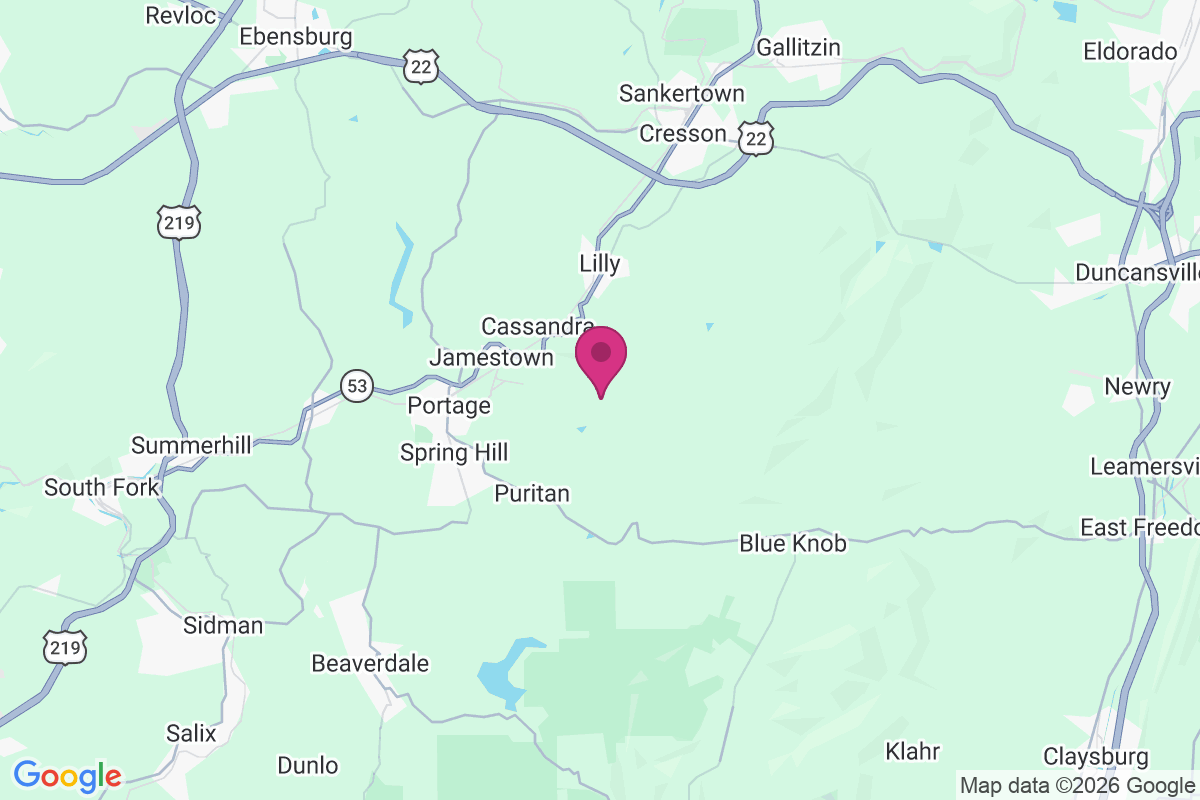 Bens Creek map