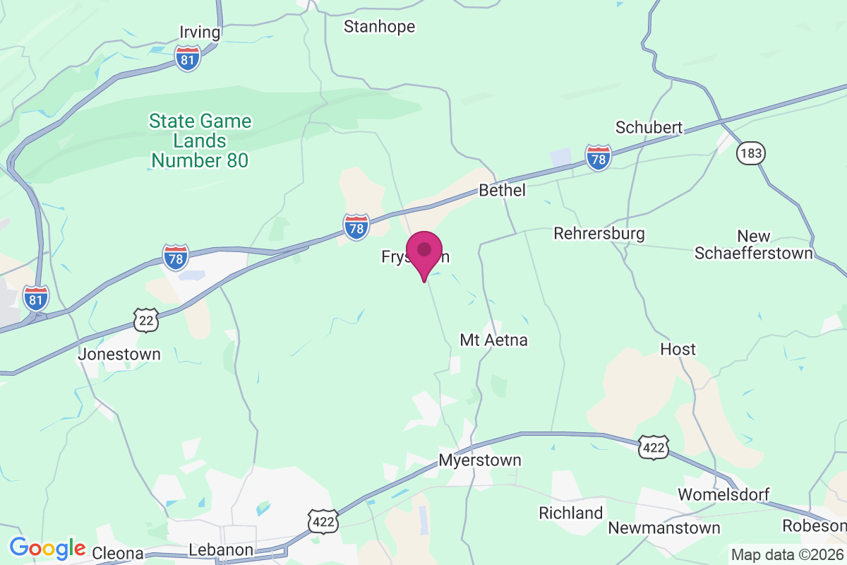 Frystown map