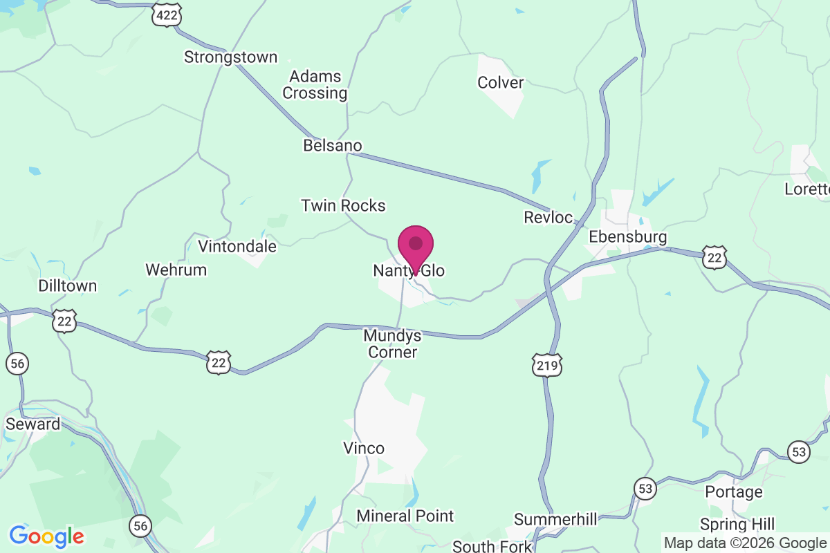 Nanty Glo map