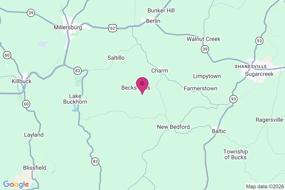 Becks Mills map