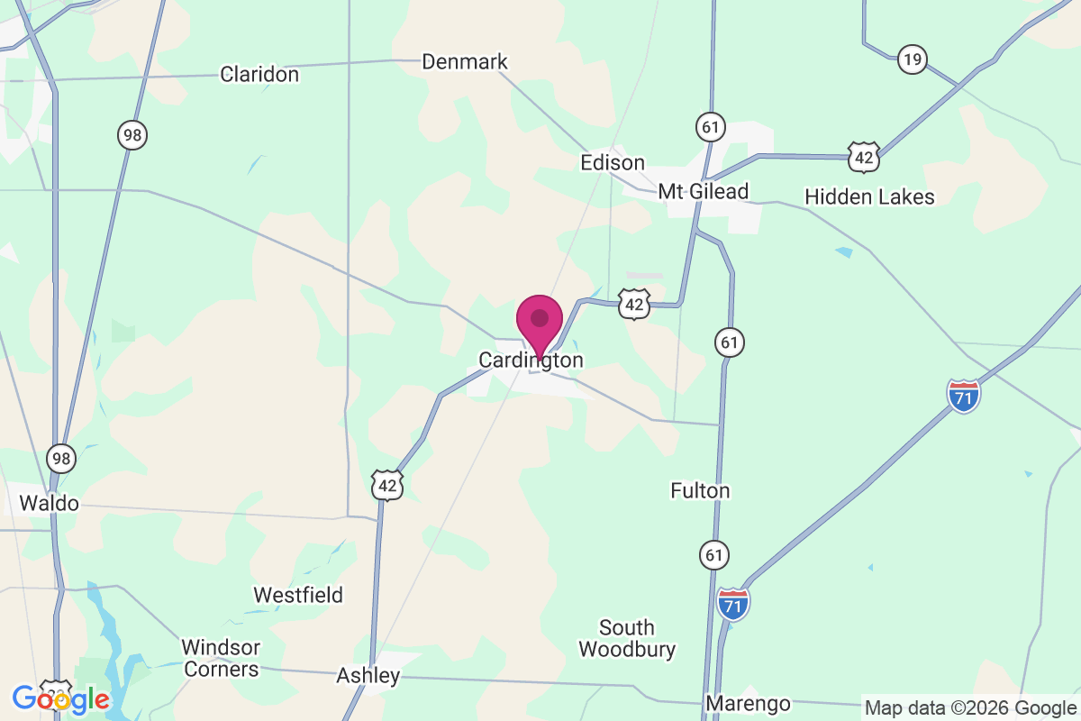 Cardington map