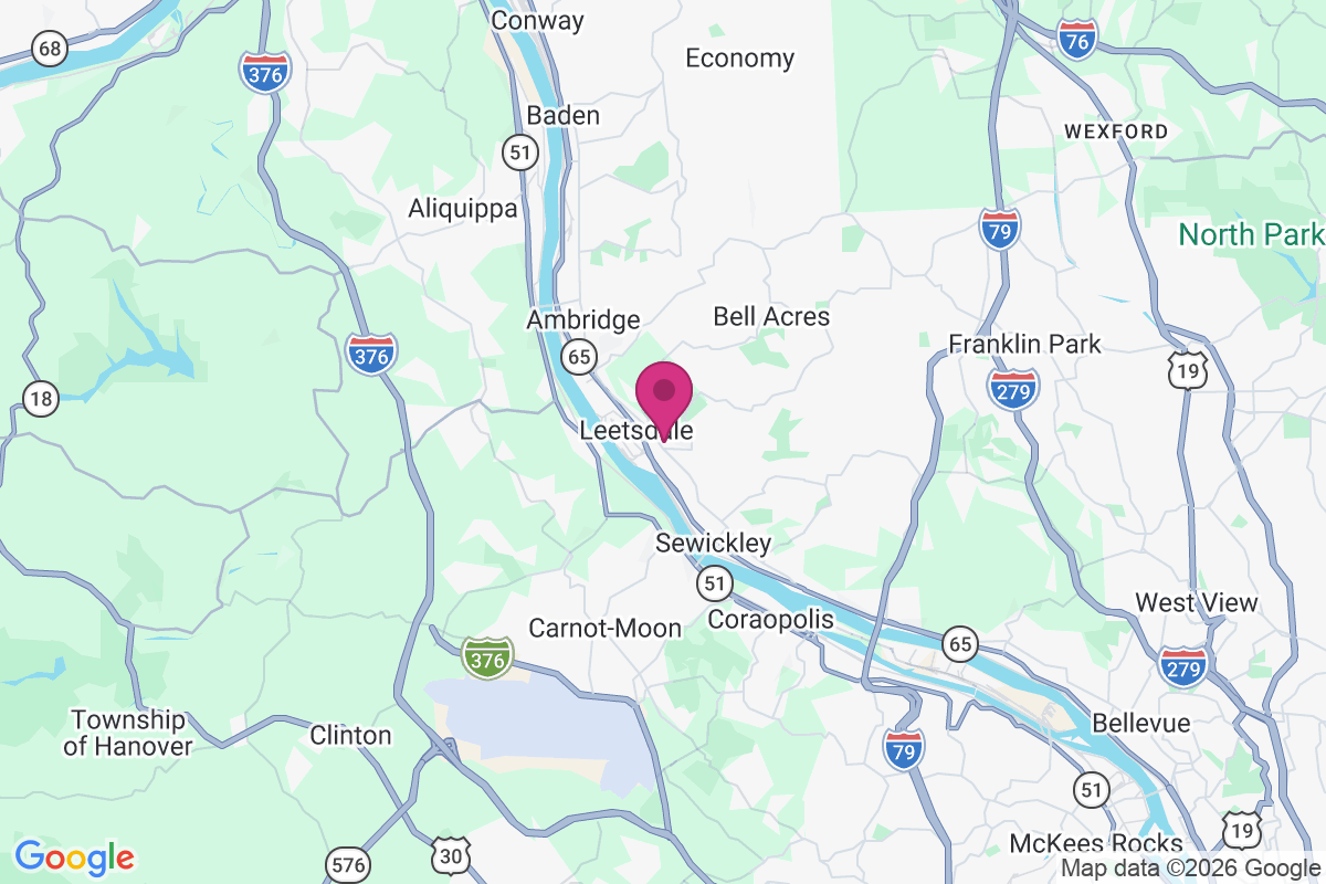 Leetsdale map