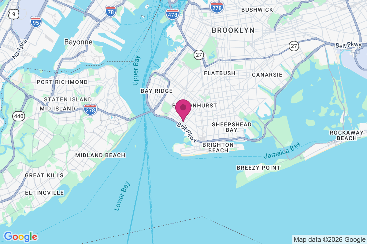 Bath Beach map