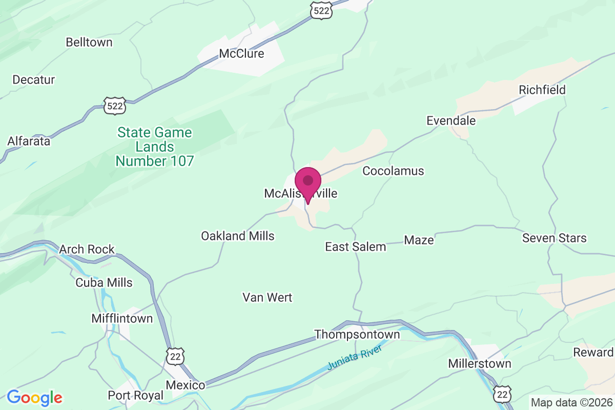 McAlisterville map