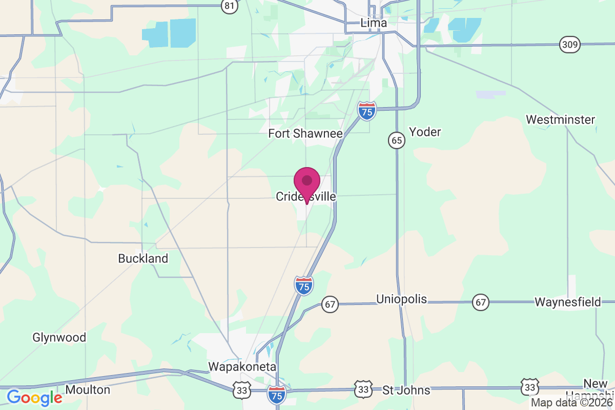 Cridersville map